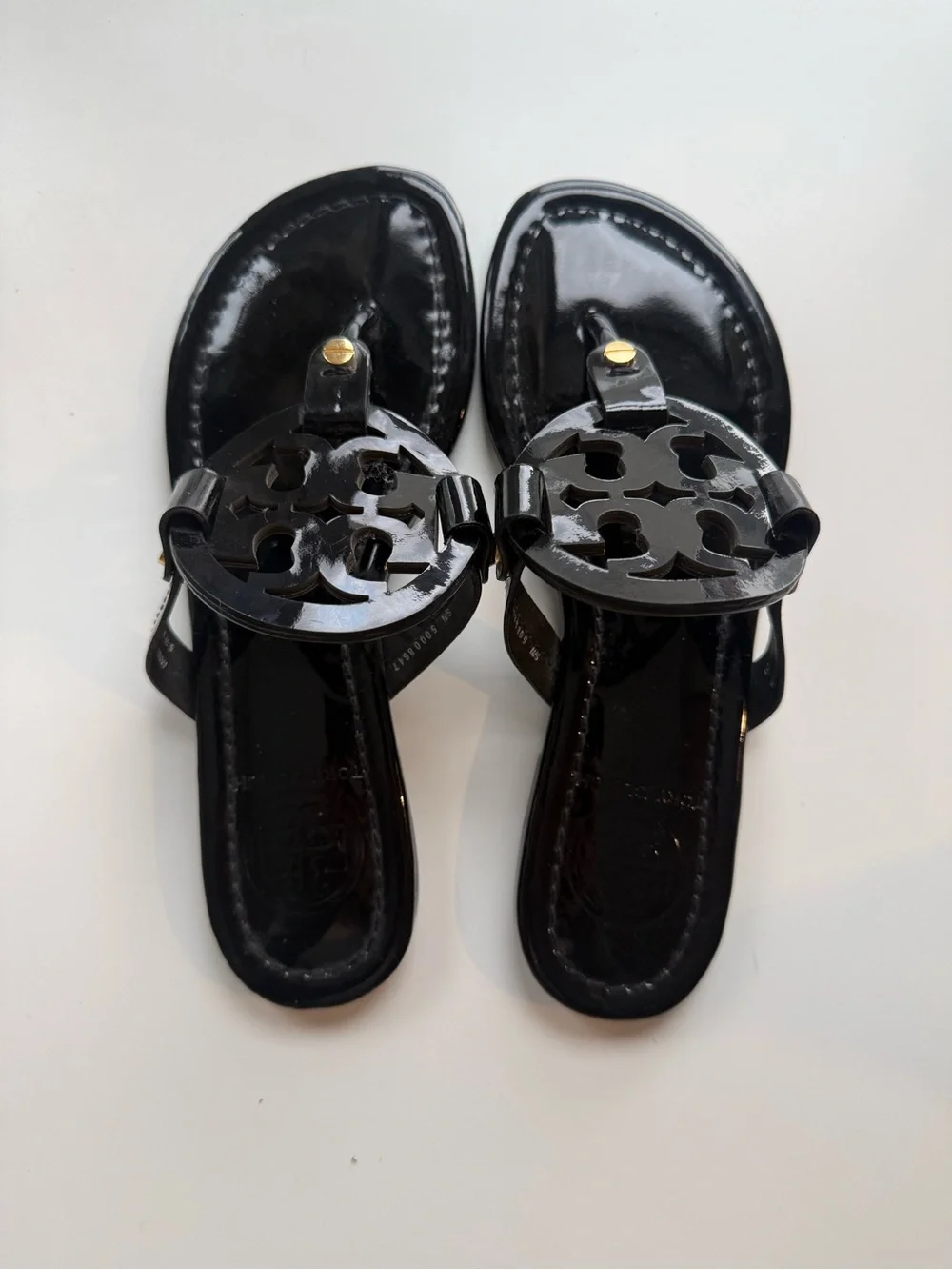Tory Burch Black Patent Miller Sandals